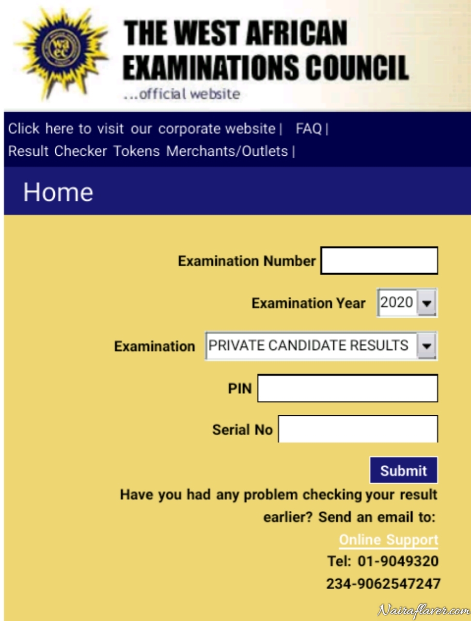 2020 Waec result